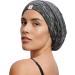 YANIBEST Silk Satin Bonnet Hair Cover Sleep Cap - Large Blue Floral | Adjustable Stay-on Silk Lined Slouchy Beanie Hat for Night Sleeping - Buy Online on GoSupps.com