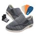 Women's Diabetic Elderly Shoes Women Adjustable Lightweight Non-Slip Diabetic Shoes Wide Width with 3 Pairs Insoles and 1 Pairs Compression Sock Sleeves Replacement Breathable 6 Dark Gray