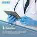 AMMEX Blue Nitrile Exam-Grade Gloves 3 Mil Latex & Powder Free | Medium | Pack of 100 - Buy Online on GoSupps.com