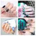 Niceneeded Nail Art Stamping Kit - 2 Rectangle & 4 Round Plates Nail Stamp & Scraper | DIY Nail Decoration Tools - Buy Online on GoSupps.com