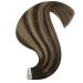 Youngsee Ombre Tape Extensions - Real Hair 55cm #4/27/4 | Seamless Invisible Remy Hair 50g - Buy Online on GoSupps.com