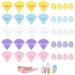 40 Pcs Powder Puff 20 Triangle Powder Puff and 20 Finger Makeup Puff Multicolor Powder Puff Face Triangle Mini Makeup Setting Powder Puffs Makeup Sponges for Concealer Loose Powder Blush