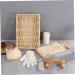 Ensemble Exfoliant Corps et Gommage des Pieds 6 Pi ces Manche en Bois et Corde de Jute Panier Rectangulaire 30x20x6 Cm Outil de Nettoyage Corporel Kit Bain Voyage pour Soin Spa - Buy Online on GoSupps.com
