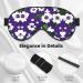 SSIMOO Purple White Floral Print Double-Sided Eye Mask | Soft Light Blocking Sleep Mask for Quality Rest - Buy Online on GoSupps.com