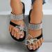 Buy XTZYGLFD Women's Orthopedic Sandals - Casual Slope Heel Bohemian Silver Flip Flops - Comfortable Beach Footwear Size 5 UK - Buy Online on GoSupps.com