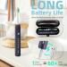7am2m Sonic Electric Toothbrush for Adults and Kids with Travel Case and 8 Brush Heads 5 Modes with 2 Minutes Build in Smart Timer Roman Column Handle Design (Navy Blue) Navy Blue With Travel Case - Buy Online on GoSupps.com