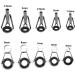 36-Piece Fishing Rod Guide Ring Set - Ceramic End Rings & Stainless Steel Tips for Repair & Replacement - 9 Sizes Included - Buy Online on GoSupps.com