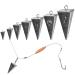 THKFISH Fishing Weights Inline Trolling Sinkers Weights Kit Double Ring Sinkers Tor-Pedo Sinkers Catfishing Sinkers Surf Fishing Weights Coin-Sinkers Disc-Sinkers Pyramid Sinkers Saltwater Weights C-pyramid sinkers 1oz -10pcs