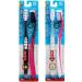 Zumaha compact 4-pack toothbrushes man toothbrush to the tongue cleaner men's toothbrush for deep cleaning stain and plaque removal ergonomic