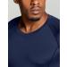 TSLA Men's Thermal V-Neck Long Sleeve Compression Shirt - Navy | Small - Buy Online on GoSupps.com