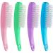 4 Pcs Nail Clean Brushes Plastic Handle Fingernail Cleaning Scrubbing Brushes with Soft Bristles Dust Brush for Home & Salon Use Purple Blue Green Pink