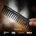 Charlemagne Coarse Carbon Comb for Men - Break-Resistant 19cm Antistatic Styling Comb for Hair & Beard - Perfect for Rough Hair & Curls - Buy Online on GoSupps.com