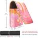Buy Stylish Leather Lipstick Case with Mirror | Mini Lip Gloss Organizer Abstract Watercolor Orange - Buy Online on GoSupps.com