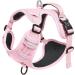 Heele Dog Crockery & No-Pull Dog Harness - Reflective & Breathable for Medium Dogs | Soft Padded Handle - Pink - Buy Online on GoSupps.com