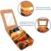 Travel Lipstick Organizer Case | Portable Makeup Bag with Mirror | Autumn Pumpkins & Turkey Design - Buy Online on GoSupps.com