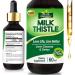Milk Thistle Liquid Supplement Natural Extract Drops for Liver Cleanse Detox & Repair Vegan Non-GMO Formula to Immune System Boost and Skin Health 2.0 Fl Oz