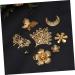 COHEALI 37pcs Bridal Headpiece Gold Butterfly Charm Metal Hollow 3d Charms Crafts Hollow Out Bride Beads - Buy Online on GoSupps.com