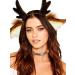 LaVenty Luxury Furry Reindeer Headband Deer Horn Ears Headband Deer Animal Costume for Halloween Yellow - Buy Online on GoSupps.com