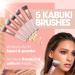 Rose Kabuki Makeup Brush Set - 10 Pc Collection for Liquid, Cream, or Mineral Products - Premium Synthetic Bristles for Face and Eye Cosmetic - Buy Online on GoSupps.com
