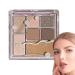 Colorful Eyeshadow Palette - 7 Colors Shimmer Waterproof Eyeshadow - Professional Vibrant Colors Shades Cosmetics Compact Waterproof Glitter Makeup Palette for Blendable Bright Makeup Littryee Raw Coconut Latte No. 16