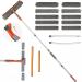 eazer Squeegee Window Cleaner 2 in 1 Rotatable Window Cleaning Tool Kit with Extension Pole, 62'' Telescopic Window Washing Equipment with Bendable and Adjustable Head for Indoor/Outdoor Car Glass