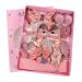 18 Pieces Children Hair Bow Clips Set Little Girl Kid Hair Pin Hair Accessories for Christmas Birthday Children's Day Gift (Pink)