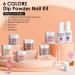 Lavender Violets 12Pcs Dip Powder Nail Kit Starter - 6 Colors Salmon Orange Nude Pink Shimmer French Manicure Set | M203 Peach Brick - Buy Online on GoSupps.com