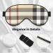 SSIMOO Gray Plaid Sleep Eye Mask for Women | Breathable Travel Eye Patch | Perfect Relaxation Accessory - Buy Online on GoSupps.com