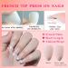 AddFavor French Tip Press On Nails - 240pcs Medium Almond Matte Nude Acrylic Fake Nails with Adhesive Tabs for Women | International Shipping Available - Buy Online on GoSupps.com