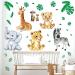DECOWALL DSL-8067 Jungle Animals Wall Stickers - Safari Decals for Baby Nursery & Kids Room D cor - Buy Online on GoSupps.com