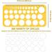 RZDEAL Circle Round Stencil Template Artist Design Drawing Tool (1mm to 37mm) Yellow - Buy Online on GoSupps.com