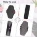 Rovtop 10 Pcs Reusable Black Cloth Menstrual Pads with Bamboo Charcoal Layer - Washable Sanitary Napkins in 4 Sizes + Mini Waterproof Bag - Buy Online on GoSupps.com