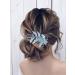 IYOU Blue Bridal Hair Clips Pearl Leaf Mermaid Hair Piece Flower Wedding Communion Barrette Hair Accessories for Women and Girls - Buy Online on GoSupps.com