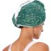 Green Wildflowers Leaf Dry Hair Cap | Quick Drying Towel Set with Button Headband | Super Absorbent & Comfortable - Buy Online on GoSupps.com