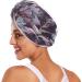 Blooming Iris Flower Dry Hair Cap Set | 2-Piece Quick Drying Towel & Button Headband | Super Absorbent & Comfortable - Buy Online on GoSupps.com