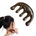 Massage comb made of wood with a wide tooth head massage wood massage comb round tooth comb gua Sha five tooth meridian massage comb five tooth meridian massage comb head massage wood massage comb