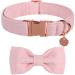 Dogwong dog collar with removable fly black pet collar dog hinge gift for girls or young dogs comfortable adjustable dog collar for small medium-sized dogs X-Large (Pack of 1) Hell-Pink