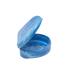 Orthodontic Retainer Case With Hinged Lid Snaps Portable Denture Cases Mouthguard Case for Retainer and Dentures (Blue Marble)