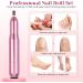 Sarmeley Electric Nail Files Professional Nail Drill Set for Acrylic Gel Nails - Portable Manicure Pedicure Kit in Pink with Sanding Bands - Buy Online on GoSupps.com