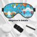 Colorful Blue Sky Print Eye Mask | Soft Comfort Unisex Sleep Mask for Travel Yoga & Shift Work - Perfect Black Shade Cover - Buy Online on GoSupps.com