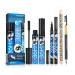 3-Part Eye Make-Up Set - Black Liquid Eyeliner 4D Fiber Mascara & Leopard Eyebrow Pencil | Perfect Cat Eye Look - 3 PCs Blue - Buy Online on GoSupps.com
