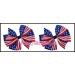 4th of July American Flag Hair Bow Set by Funny Girl Designs - Buy Online on GoSupps.com