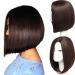 BESTUNG Short Bob Brown Wigs for Women Neck Length Full Wig Natural Honey Red color Looking with Wig Cap(12 inch) 12 Inch dark brown