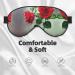 Red Rose Picture Print Unisex Eye Mask | Soft Comfortable Light-Blocking Sleeping Mask for Travel & Home - Buy Online on GoSupps.com