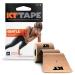 KT Tape Kinesiology Athletic Tape Gentle Adhesive for Sensitive Skin 20 Count 10" Precut Strips Beige