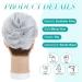S-Noilite Silver Grey Hair Scrunchies: Thick Messy Bun Chignons Ponytail Extensions - Buy Online on GoSupps.com