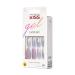 KISS Gel Fantasy Glue-On Nails - Long Lavender Glitter Coffin Shape | Premium Artificial Fingernails for Instant Glam - Buy Online on GoSupps.com