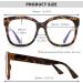 Jim Halo Blue Light Blocking Glasses for Women - Oversized Square Metal Turtle Frame - Photochromic Clearly in Brown - Buy Online on GoSupps.com