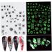 Halloween Nail Art Stickers Glow in The Dark Nail Decals 3D Self-Adhesive Fluorescent Nail Stickers Skull Spider Witch Ghost Pumpkin Bat Snake Nail Design for Women and Girls DIY Acrylic Nail - Buy Online on GoSupps.com