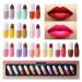 Homeit lipstick set for girls waterproof portable 12 pieces cute mini lipstick in capsule form matt finish 12 colors